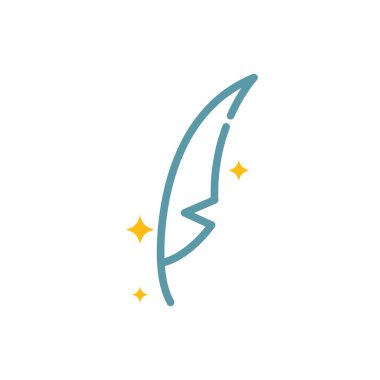 Feather illüstrasyon vektör şablonu tasarımı