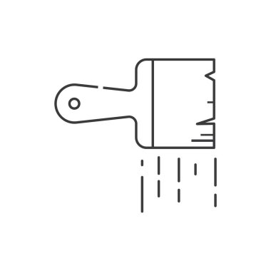 Fırça simgesi çizim vektörü düz tasarımı