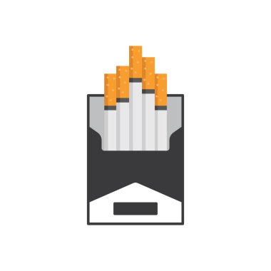 Sigara paketleme simgesi düz tasarım