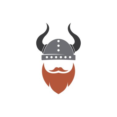 Viking miğferi logo simgesi tasarımı