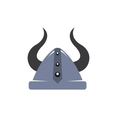 Viking miğferi logo simgesi tasarımı