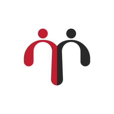 Community, network and social logo flat design vector