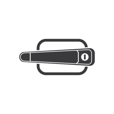 Kapı kolunun siyah beyaz simgesi.