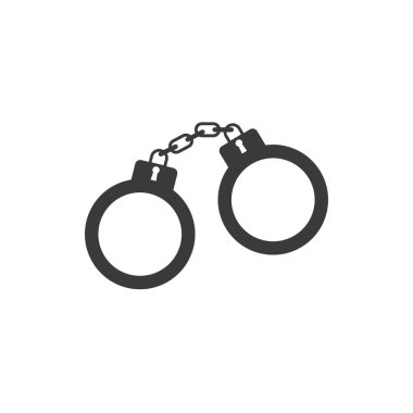 Bir çift metal kelepçe, suç, adalet, kolluk kuvvetleri, güvenlik kavramları için mükemmel.