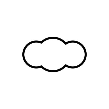 Bulut simgesi düz tasarımı