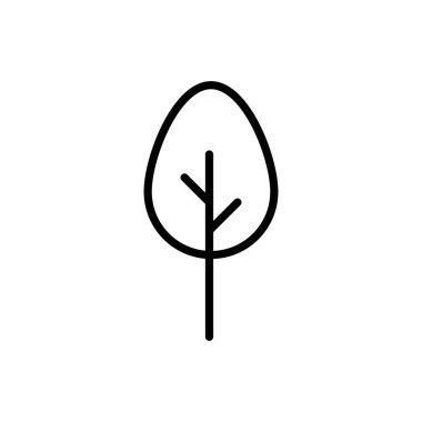 Siyah ve beyaz ağaç anahat