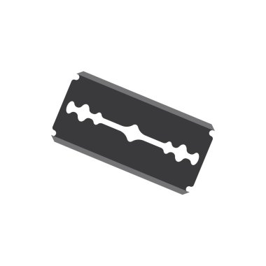 Tıraş bıçağı simgesi düz tasarım