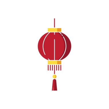Çin fener simgesi düz tasarım
