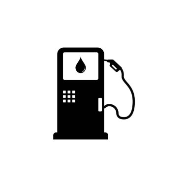 Benzin pompasının siyah beyaz simgesi
