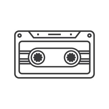 Klasik ses teybi teyp simgesi tasarımı