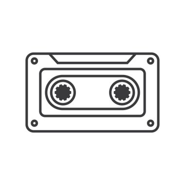 Klasik ses teybi teyp simgesi tasarımı