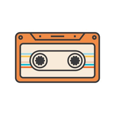 Klasik ses teybi teyp simgesi tasarımı