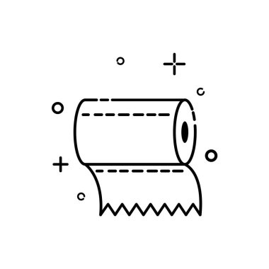 Tuvalet kağıdı rulosu banyo temalı tasarımlar, hijyen ürünleri, ev eşyaları, temizlik malzemeleri, sağlık ve sağlık kavramları için mükemmel..