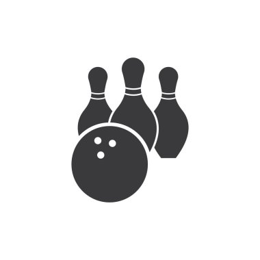 Bowling topu ve üç lobut simgesi
