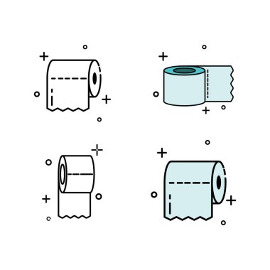 Tuvalet kağıdı rulosu banyo temalı tasarımlar, hijyen ürünleri, ev eşyaları, temizlik malzemeleri, sağlık ve sağlık kavramları için mükemmel..