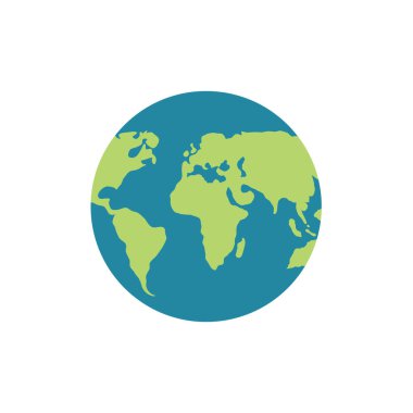 Eğitim materyalleri, sunumlar ve web siteleri için uygun basitleştirilmiş küresel harita