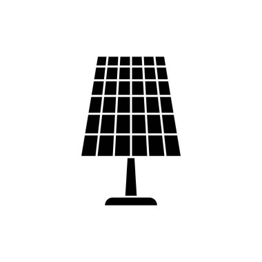 Güneş paneli logo vektör düz tasarımı