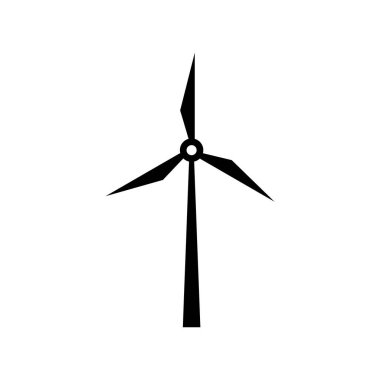 Yel değirmeni logosu vektör düz tasarım şablonu