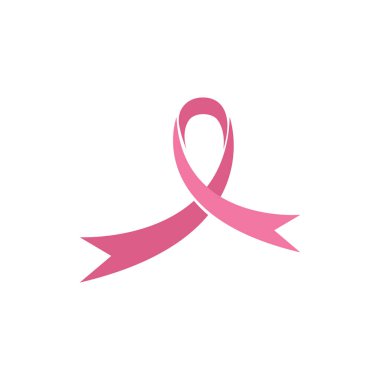 Göğüs kanseri farkındalığı, kurdele logosu vektör şablonu
