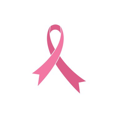 Göğüs kanseri farkındalığı, kurdele logosu vektör şablonu