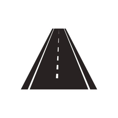 Beyaz çizgileri olan siyah beyaz bir yol..