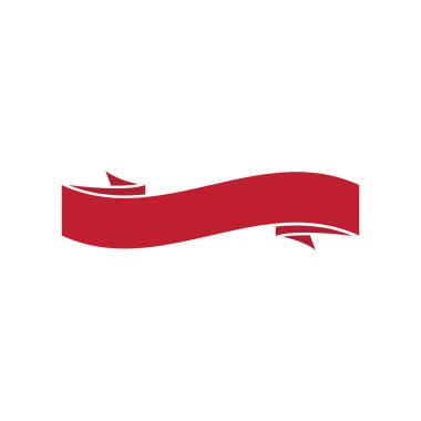 Kurdele simgesi düz tasarım vektör şablonu