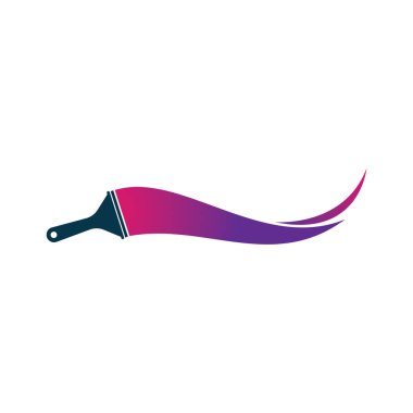 Fırça logo simgesini boya