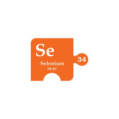 Turuncu yapboz parçasına selenyum elemenyum.