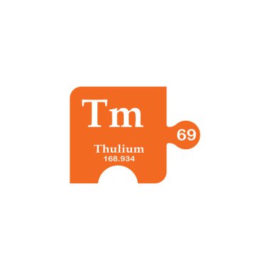 İçinde thulium elementi olan bulmaca parçası.