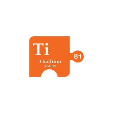 Periyodik tablo ögesi thallium sembolü