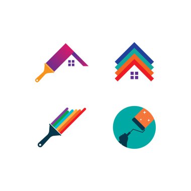 Boya Evi logo iş vektörü şablonu