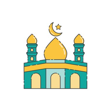 Cami İslami logo simgesi, Ramadhan Kareem ikonu tasarımı