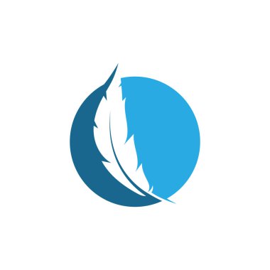 Feather illüstrasyon vektör şablonu tasarımı