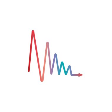 Aşağıya doğru giden çok renkli grafik eğilimi