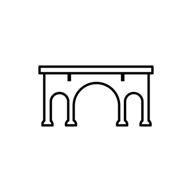 Köprü simgesi düz tasarım şablonu