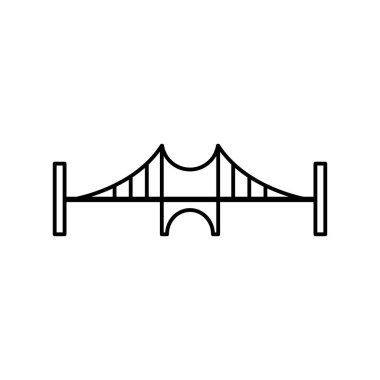 Köprü simgesi düz tasarım şablonu