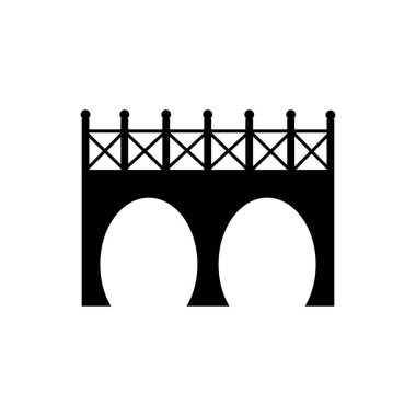 Köprü simgesi düz tasarım şablonu