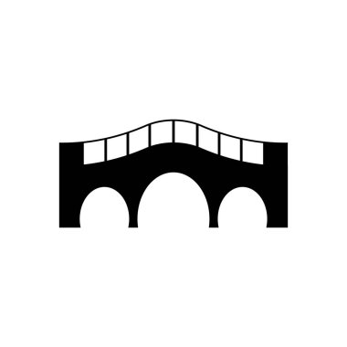 Köprü simgesi düz tasarım şablonu