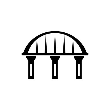 Köprü simgesi düz tasarım şablonu