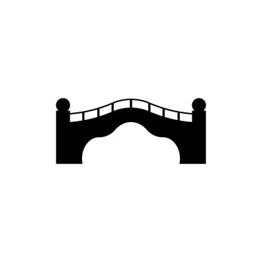 Köprü simgesi düz tasarım şablonu