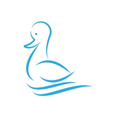 Ördek logosu vektör ilustration simgesi şablonu