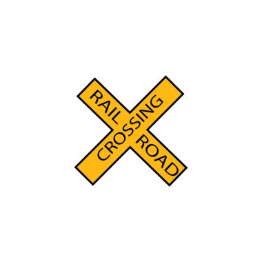 Tren işareti demiryolu sembolü tasarımı