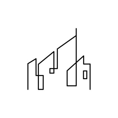 Şehir silueti, şehir silueti tasarımı illüstrasyonu 