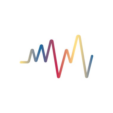 Soundwave Müzik ikonu vektör düz tasarım