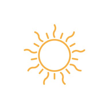 Sun illustration logo vector flat design template