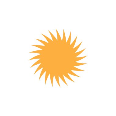 Sun illustration logo vector flat design template