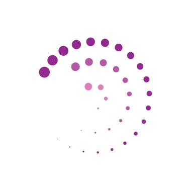 Çember nokta sembolü düz tasarım