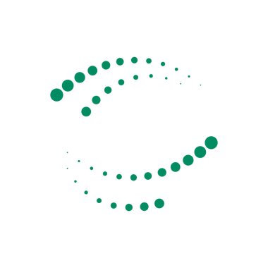 Çember nokta sembolü düz tasarım