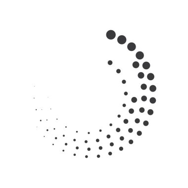 Çember nokta sembolü düz tasarım