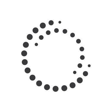 Çember nokta sembolü düz tasarım